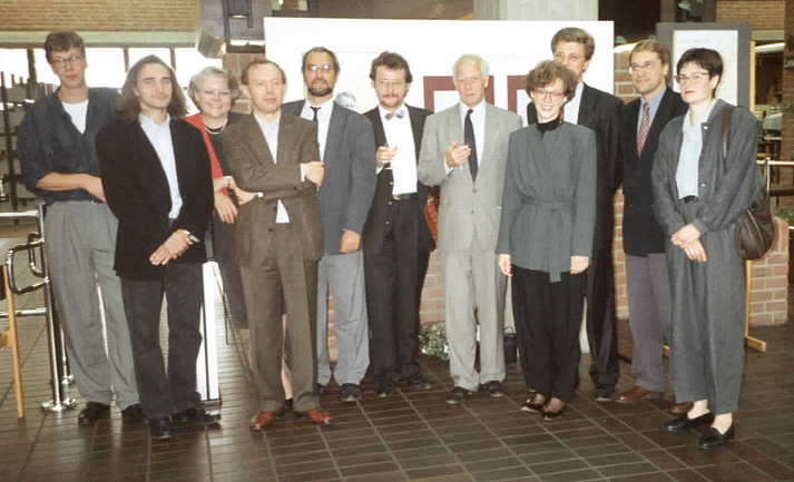 Mitarbeiterinnen und Mitarbeiter der MWG mit Wolfgang J. Mommsen