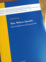 Edith Hanke, Max Webers Sprache, Buchcover