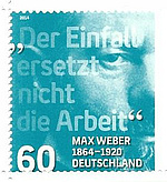 Commemorative stamp on the occasion of Max Weber’s 150th birthday